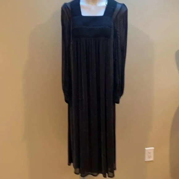 Zara dress with metallic thread-black - Picture 8 of 11